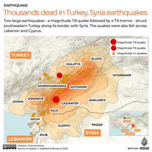 Thousands dead in Turkey, Syria earthquake