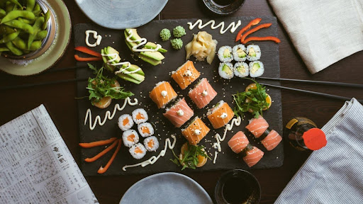 sushi on table